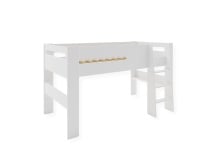 Lit mi-hauteur 90x190 LUKA Blanc - 4