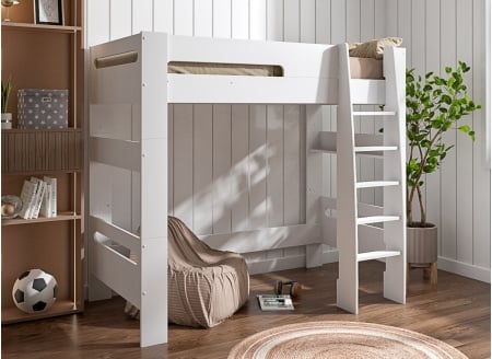 Lit mezzanine 90x190 LUKA - Blanc -1