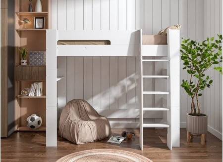 Lit mezzanine 90x190 LUKA - Blanc -2