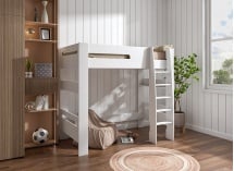 Lit mezzanine 90x190 LUKA - Blanc -3