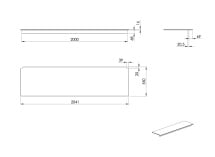 Bureau pour lit mezzanine JUNE - Dimensions