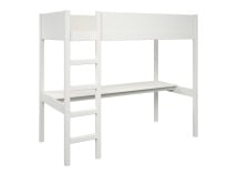 Lit mezzanine 90x200 avec bureau JUNE Blanc - 3