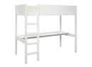 Lit mezzanine 90x200 avec bureau JUNE Blanc - 3