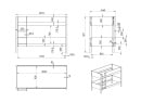 Lit superposé 90x200 JUNE - Dimensions