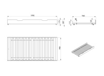 Tiroir gigogne 90x200 URBAN - Dimensions
