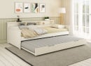 Lit gigogne avec rangement 90x200 OLIVER Blanc - 2