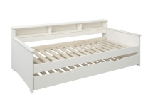 Lit gigogne avec rangement 90x200 OLIVER Blanc - 3