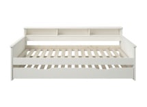 Lit gigogne avec rangement 90x200 OLIVER Blanc - 4