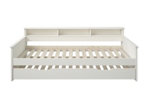 Lit gigogne avec rangement 90x200 OLIVER Blanc - 4