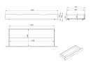 Tiroir de rangement 90x200 URBAN - Dimensions