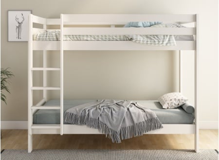 Lit superposé 90x200 TYPO Blanc - 1