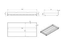 Tiroir pour lit superposé JUNE - Dimensions