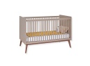 Lit bébé évolutif 70x140 ADELE Argile/Noyer - 2