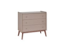 Commode 3 tiroirs ADELE Argile/Noyer - 4