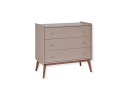 Commode 3 tiroirs ADELE Argile/Noyer - 4