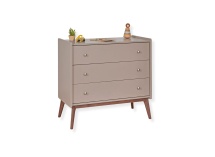 Commode 3 tiroirs ADELE Argile/Noyer - 5