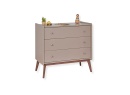 Commode 3 tiroirs ADELE Argile/Noyer - 5