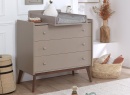 Commode et plan à langer ADELE Argile/Noyer - 1
