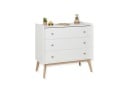 Commode 3 tiroirs ADELE - Blanc/Chêne - 7