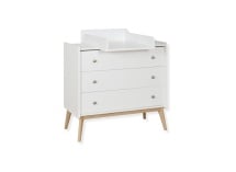 Chambre bébé complète ADELE - Blanc/Chêne - 12