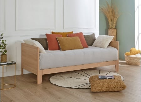 Lit banquette extensible 90x200 EMILE - Hêtre massif - 1