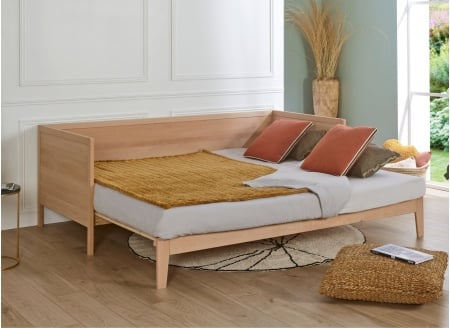 Lit banquette extensible 90x200 EMILE - Hêtre massif - 6