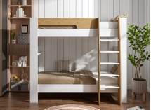 Kit évolution lit superposé LUKA - Blanc & Bois - 3