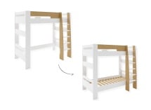 Kit évolution lit superposé LUKA - Blanc & Bois - 1