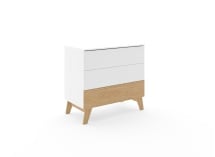 Chambre bébé complète HAXO - Blanc/Pin  - 8
