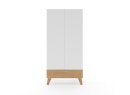 Armoire 2 portes 1 tiroir HAXO – Blanc/Pin Nateo Concept - 5