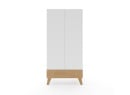 Armoire 2 portes 1 tiroir HAXO – Blanc/Pin Nateo Concept - 5