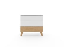 Commode 3 tiroirs HAXO – Blanc/Pin Nateo Concept - 5