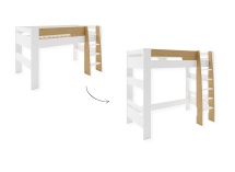 Kit évolution mezzanine LUKA - Blanc & Bois - 1