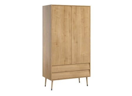 Armoire 2 portes 2 tiroirs BOSQUE Chêne - 2