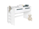 Lit mi-hauteur 90x190 ANDY - Blanc - 4