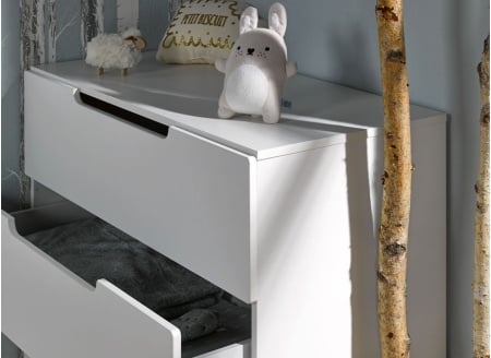 Commode 3 tiroirs ANDY – Blanc - 2