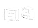 Commode 3 tiroirs ANDY – Blanc - 8