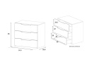 Commode 3 tiroirs ANDY – Blanc - 5