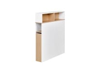 Tête de lit 90 avec réhausse PRADO - Blanc/Chêne - 1