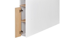 Tête de lit 140 avec réhausse PRADO - Blanc/Chêne - 3