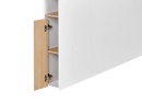 Tête de lit 160 avec réhausse PRADO - Blanc/Chêne - 3