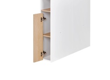 Tête de lit 90 avec réhausse PRADO - Blanc/Chêne - 3