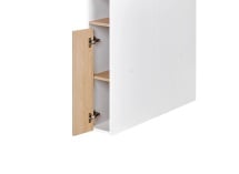 Tête de lit 90 avec réhausse PRADO - Blanc/Chêne - 3