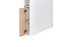 Tête de lit 90 avec réhausse PRADO - Blanc/Chêne - 3