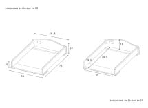 Plan à langer pour commode CALTON - Dimensions