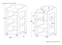 Table à langer bébé CAMERON - Dimensions