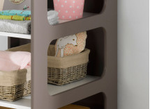 Table à langer bébé CAMERON - Blanc/Taupe - 3