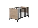 Lit bébé évolutif 70x140 ELLIOT Noir/Chêne - 4