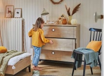 Commode 3 tiroirs ELLIOT Ardoise/chêne - 2