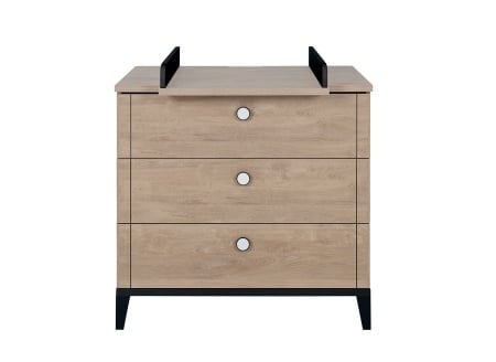 Plan à langer pour commode ELLIOT Noir/chêne - 1